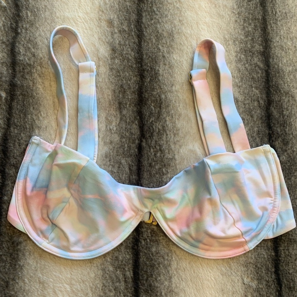 WeWoreWhat Sorrento Sunset Pastel Bikini Top
